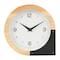 8" Light Brown Wood Round Abstract Clock